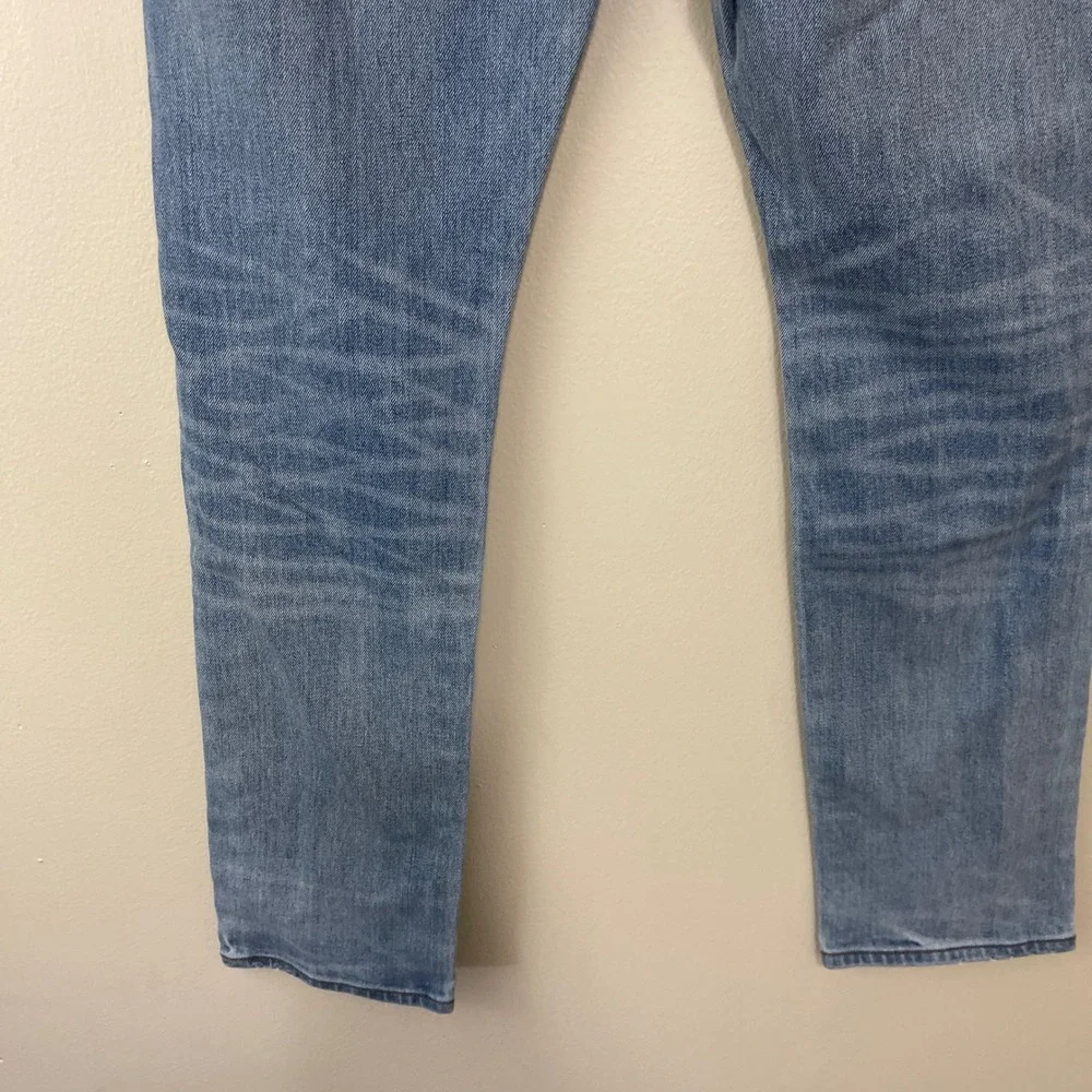 J Crew 484 Slim Fit Jeans Light Wash Distressed Kurabo Japanese Denim Mens 31x32